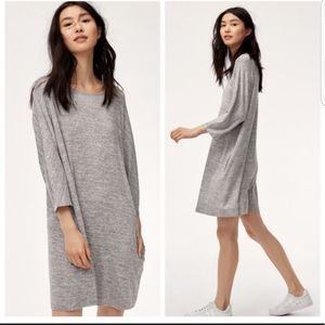 WILFRED FREE S Cober T-Shirt Dress Grey Small ARITZIA